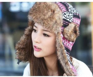 Wholesale-2015 Nouvelle femmes chapeau d'hiver avec des oreilles de ski