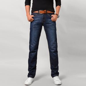 Gros-2016 Automne Hiver True Slim Straight Denim Pantalon Homme Bleu Profond Homme Marque Jeans 01Y6699