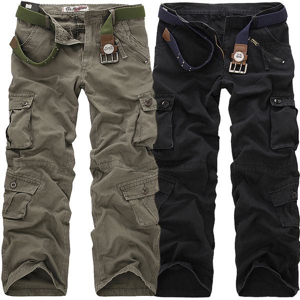 Gros-2016 Vente chaude marque 3 couleurs mode hommes armée pantalon cargo pantalon de camouflage pour hommes taille 29-38 pantalon décontracté