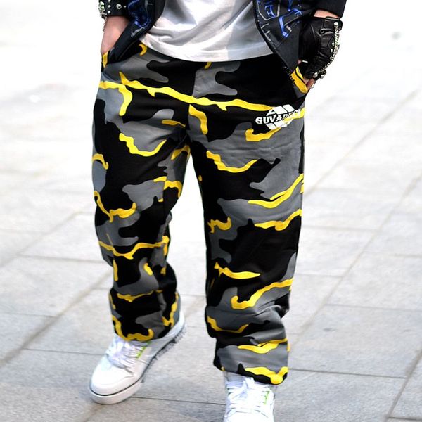 Gros-2016 Nouveau pantalon de grande taille pour hommes Hip-hop Skateboard Parkour Pantalon décontracté en coton Taille S-3XL