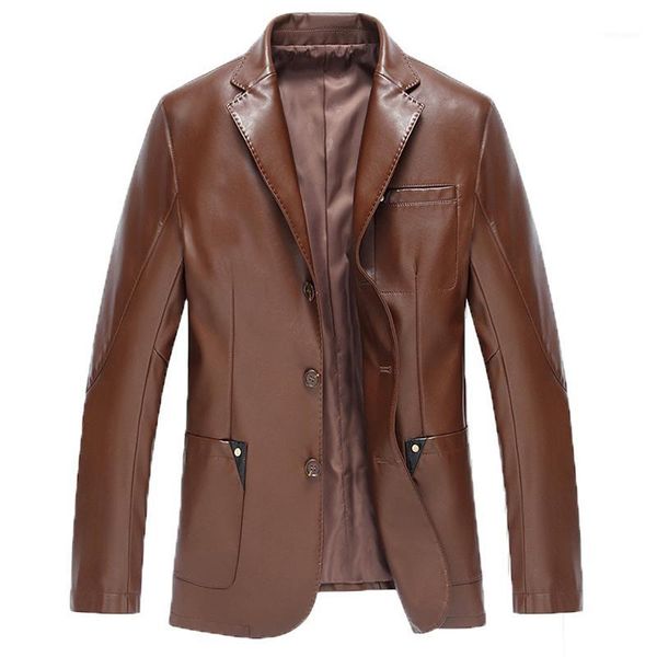 Vente en gros de vestes pour hommes - 2021 col de costume de mode pour hommes en cuir et manteaux en cuir pour hommes en daim vêtements minces faux vêtements doux