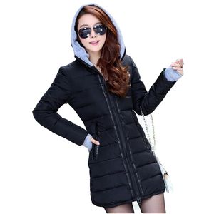 Gros femmes hiver mode vers le bas coton Outwear veste Slim Parkas dames manteau grande taille L-XXXL C020