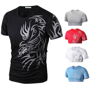 Mode Hommes T-Shirt Slim Fit O-Neck T-shirt Hommes Chemises À Manches Courtes T-shirt Décontracté Tee Tops Hommes Imprimer Chemise M-3XL