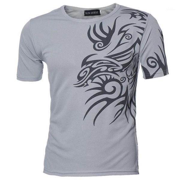 T-shirts pour hommes Vente en gros - 2021 Mode Hommes T-shirt Slim Fit O-Cou T-shirt Hommes Manches courtes T-shirt Casual Tee Tops Imprimer M-3XL Ja0421