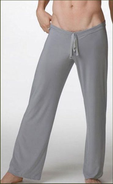 Gros-2017 homme confortable marque homedress casual longue soie douce Leggings Pantalon pyjama fitness lâche Pantalon