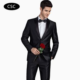 Groothandel - 2017 mannen bruidegom bruiloft pak slim fit formele mannen pak nieuwste jas broek designs mode jurk luxe smoking mannen blazers 2 stuks