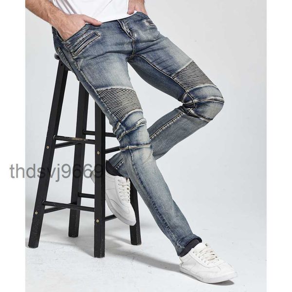 Vente en gros - 2017 Hommes Jeans Design Biker Skinny Strech Casual pour une bonne qualité H1703 JL7J