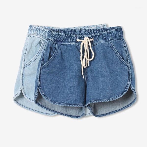 Gros- 2017 Nouvelle Arrivée Marque De Mode Été Femmes Bon jeans Court Lâche Coton Court Casual Femme Slim Taille Haute Bleu Denim Shorts1