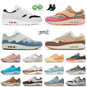 Nike Air Max 1 Travis Scott Cactus Jack CLOT Kiss Of Death Mujeres Hombres Zapatos Barroco Marrón Saturno Oro Cueva Piedra Parra Amsterdam Denham Zapatillas Deportivas Zapatillas