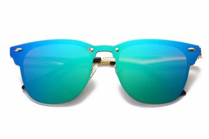 Gros-2018 Lunettes de soleil de mode Lunettes de soleil de designer Hommes Femmes Lunettes de soleil ovales en métal classique NICE FACE Lunettes de mode 11 couleurs Qualité