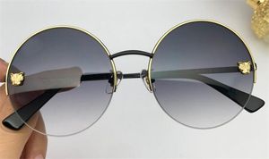 Gros-2018 nouvelles lunettes de soleil de designer de mode 1084 cadre en métal rond rétro style de mode vintage style de design populaire qualité supérieure avec boîte