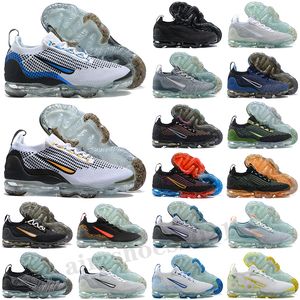 Groothandel 2021 FK Zwarte anthraciet Mens Running schoenen Pure platina obsidiaan Armory Blue Smoke Grijs Volt Deeltjes Vloeistof Lime Dames Sportsneakers Maat 36-45