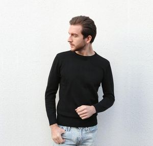 Venta al por mayor 2021 nuevo superventas de alta gama casual moda cuello redondo hombres polo suéter marca 100% algodón suéter de los hombres