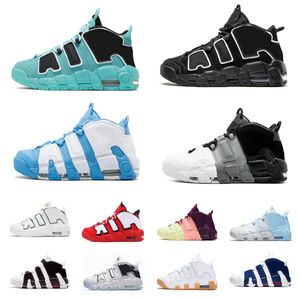 Basketball Shoes Mens More Uptempos 96 Airs Total Max Scottie Pippen White Varsity Red Green Black Bulls University Blue UNC USA UK Women Designer Trainers Sneakers