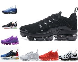 PLUS TN Hommes Running Chaussures Noir Rouge Shark Thing Pastel Mélange Couleur Triple Blanc Citron Lime Blanchie Coral USA Femmes Formatrices Sports Sneakers