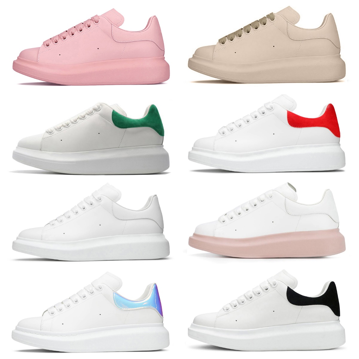 Designer Kvinna Sko Läder Snörning Män Modeplattform Oversized sneakers Vita Svarta herr Dam Lyx sammetsmocka Fritidsskor Chaussures de Espadrilles 35-46