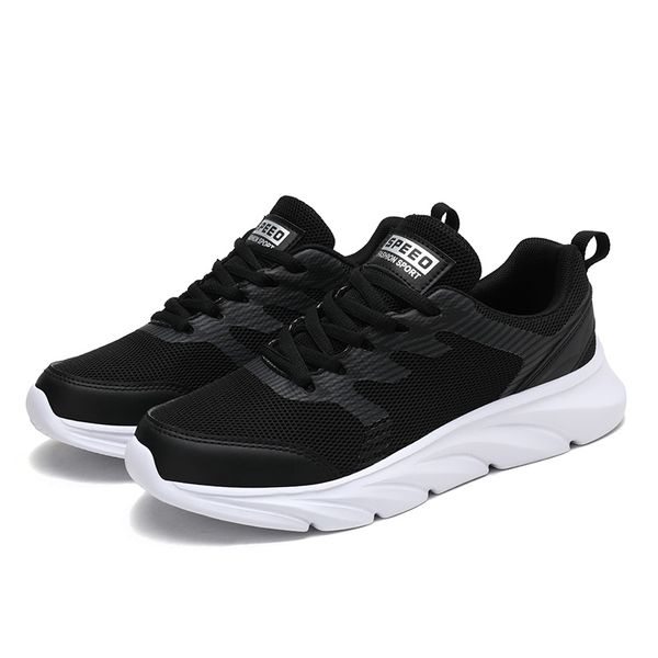 Vente en gros 2021 Tennis pour hommes Femme Sport Running Shoes Super Light Respirant Respirant Coureurs Noir Blanc Rose Baskets en plein air Taille 35-41 WY04-8681