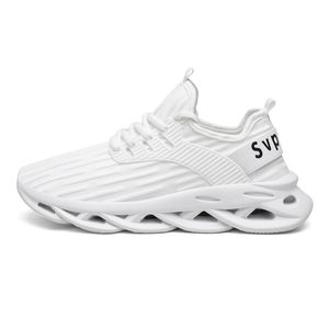 Venta al por mayor de calidad superior zapatos para correr para hombre mujer deporte súper ligero transpirable triple blanco azul zapatillas de deporte al aire libre EUR 39-44 WY02-H917