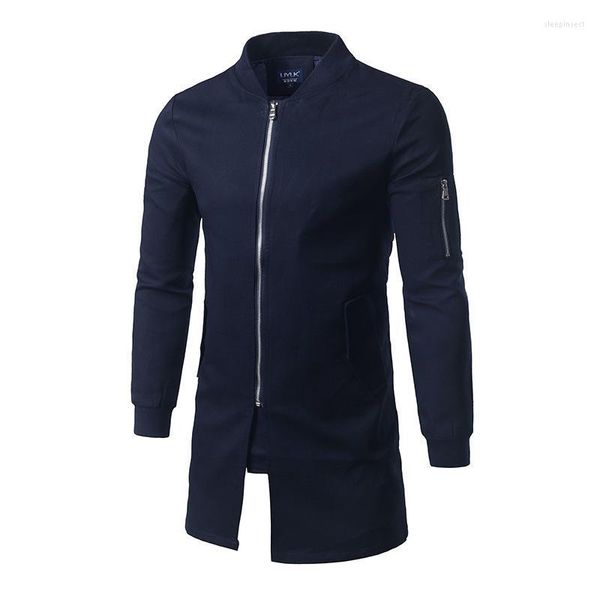 Vente en gros - 2022 Marque Casual Mâle Coupe-Vent Homme Trench-Coat Veste Hommes Printemps Automne Style Qualité Pardessus Vêtements