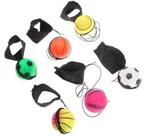 wholesale 2022 songe pelota de goma juguetes de béisbol y softbol recién llegados Random 5 Style Fun Toy Bouncy Fluorescent Rubber Wrist
