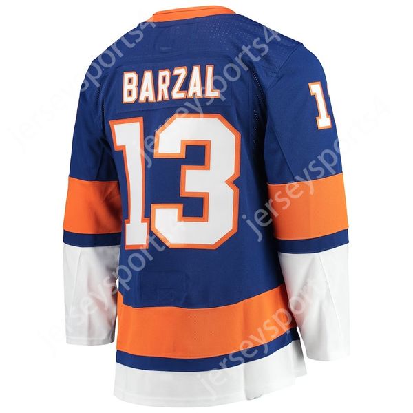 Vente en gros 2023 Équipe de hockey sur glace brodée de New York 13 Mathew Barzal 12 Joshua Bailey Ready Stock Jersey