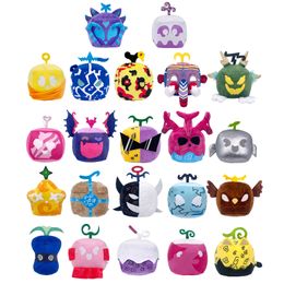 Vente en gros 2024 Nouveau dessin animé Anime 10-20CM Blox Fruits Jeu Peluche Jouet Poupée Machine Couple Oreiller Accessoires montés sur voiture Jouets créatifs Décoration de chambre Cadeaux pour enfants