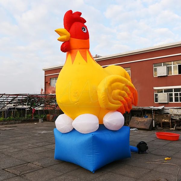 Wholesale 2024 Nouveau design poulet gonflable, modèle d'oeufs de couvaison de poule soufflé, animal gonflable pour la ferme fabriquée par Ace Air Art 001