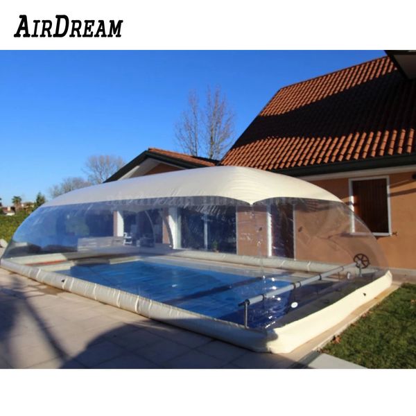 Couverture de piscine gonflable à bulles transparentes électriques, nouveau design, pour les sports nautiques, vente en gros, 2024