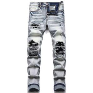 Vente en gros 2025 Jeans pour hommes Designer Biker Ripped Biker Slim Fit Denim pour hommes S Mode Pantalon Jean Mans pour Homme # 822