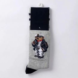 Sock Men's Socks Autumn en 2022 Winterbeer afdrukken Vintage Style Denim Sports Kousen
