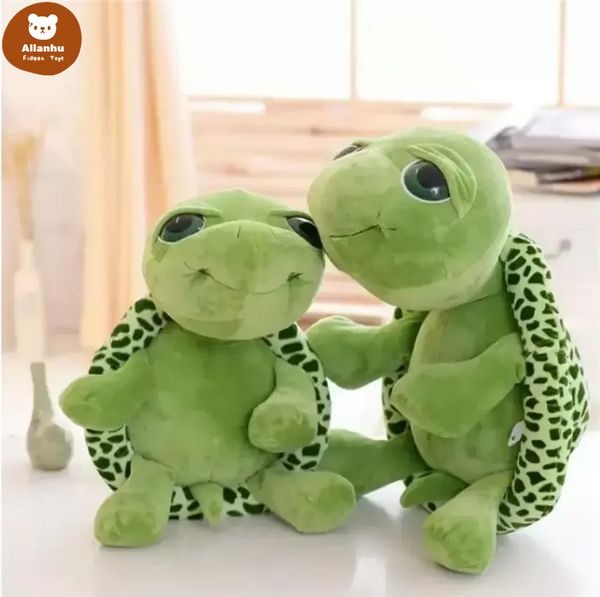 vente en gros 20 cm animaux en peluche super vert grands yeux tortue tortue animal enfants bébé anniversaire jouet de Noël cadeau wjy591