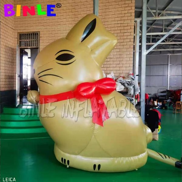 En gros de 20 pieds de haut sur mesure décorative gonflable Golden Rabbit Pâques Bunny pour la publicité