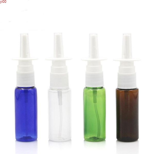 Bouteille de pulvérisation médicale vide en gros de 20 ml avec vaporisateur nasal droit, bouteille liquide de médecine en plastique bonne quantité