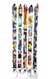 Groothandel 20 stks Cartoon Japan anime Haikyuu riemen lanyard sleutelketen ID -kaart hang touw sling nek band hangdoekjongen meisje geschenken mobiele telefoon banden charmes charmes