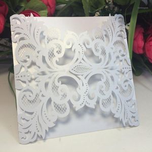 Cartes de voeux en gros - 20pcs papillons sculptés délicats carte d'invitation de fête de mariage romantique invitations d'enveloppe pour mariage / affaires /