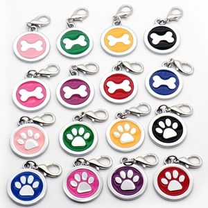 Vente en gros 20pcs Dog ID Tag personnalisé Pet ID Tags Collier Accessoires personnalisé Puppy Nameplate pour petits chiens moyens magasin Y200917