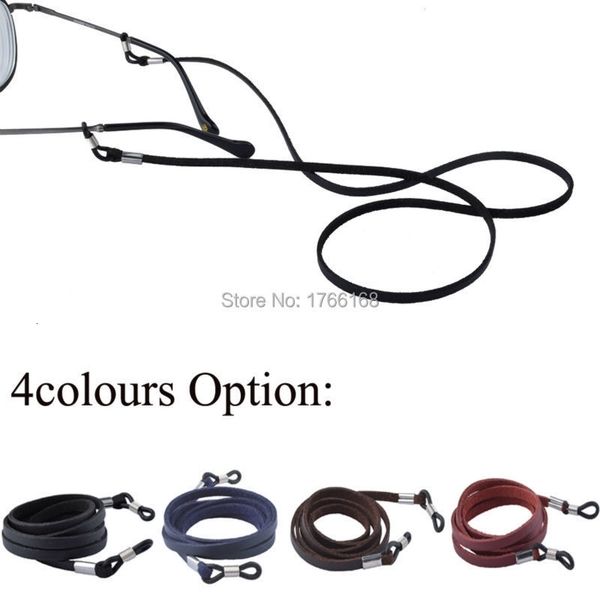 Venta al por mayor 20 piezas Cordón de cuero para gafas extremo ajustable soporte para gafas ancho 35 MM gafas de cuero correa para el cuello cuerda banda 240122