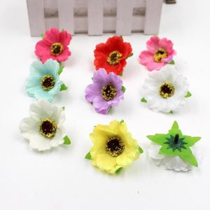 Vente en gros - 20pcs / lot MIni Artificielle Parfumée Protection De L'environnement Petites Fleurs De Tête De Cerise Pour DIY De Mariage De Voiture Partie Décoration Artisanat