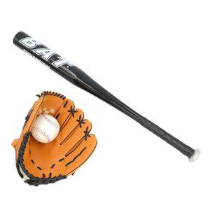 Groothandel 20sets / lot 24 '' aluminium zwart Kids Baseball Bat Set Softball Racket Outdoor Sports Bat 9 