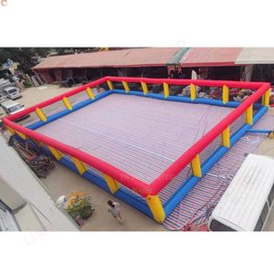 wholesale 20x10m (65x33ft) avec ventilateur Free DOor Ship Activités de plein air terrain de football gonflable géant commercial grands terrains de football jeu de sport à vendre-D