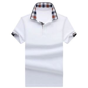 Vente en gros 2211 Été Nouveaux Polos Chemises à manches courtes pour hommes européens et américains Casual Colorblock Coton Grande Taille T-shirts de mode brodés S-2XL