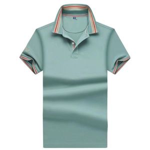 Vente en gros 2214 Été Nouveaux Polos Chemises à manches courtes pour hommes européens et américains Casual Colorblock Coton Grande Taille T-shirts de mode brodés S-2XL