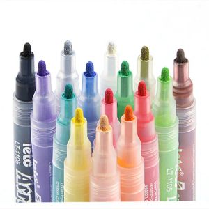 groothandel 24 kleuren acrylverf markers pennen reclame kunst tekenkaart pen voor hout canvas steen glas keramische oppervlakken ZZ