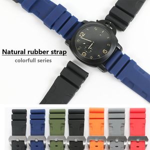 26mm 24mm Kleurrijke Waterdichte Rubber Siliconen Horloge Band Riem Pin Gesp Horlogeband Riem voor Panerai Horloge PAM Man PAM00616 met Gereedschap
