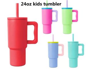 En gros de 24 oz gobelet avec poignée de voyage brillant tasse d'eau bouteille d'eau en acier inoxydable tasse de voyage coloré 0413