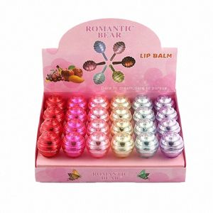 wholesale 24pcs INS HOT Lip Blam Mignon Forme De Sucette Naturel Hydratant Enfants Filles Baume À Lèvres Hydratant Lèvres Soins En Vrac 70ZY #