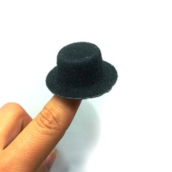 Wholesale-48pcs/lot liberan la base de Fascinator del sombrero de copa del fieltro del partido de gallina del envío. Mini sombrero DIY, sombrero de muñeca BJD de 4cm