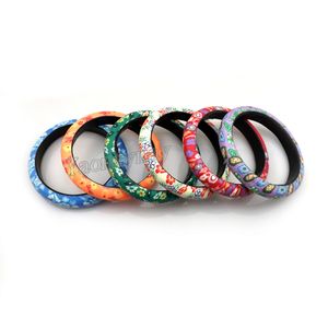 Mix Lot Flower Design Boheemse polymeerklei armbanden voor vrouwen 12 mm breedte 24 stks/partij gratis verzending