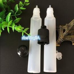 Groothandel 2600 stks/partij 30 ml Druppelflessen Pen Vorm 30 ML Plastic Fles met Sabotage Kindveilige Deksels Voor Eliquid Ejuice Qakwo