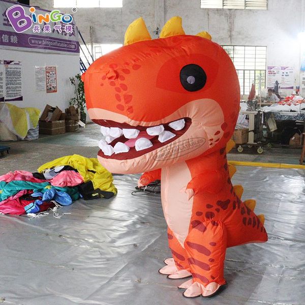 wholesale 2M hauteur fête événement défilé décoration gonflable dinosaure costume dessin animé animal tissu publicité extérieure avec ventilateur jouets sports